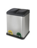 Cubo pedal ecológico doble cromado HABITEX