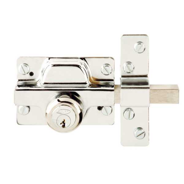 Cerrojo 350 Esmaltado Doble Cilindro Redondo + 3 Llaves EZCURRA
