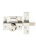 Cerrojo 350 Esmaltado Doble Cilindro Redondo + 3 Llaves EZCURRA