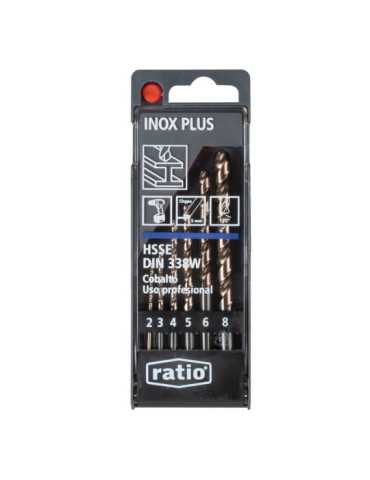 Juego de 6 Brocas HSS-Co Inox Plus RATIO