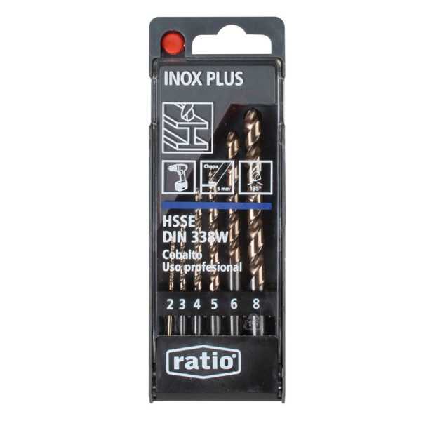 Juego de 6 Brocas HSS-Co Inox Plus RATIO