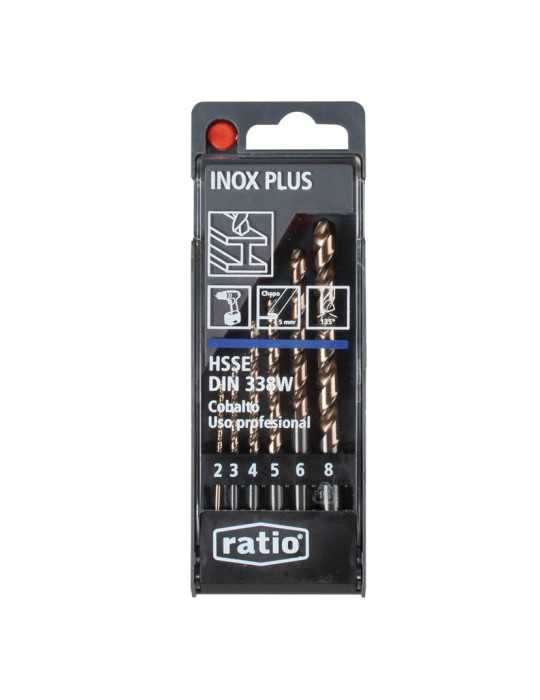 Juego de 6 Brocas HSS-Co Inox Plus RATIO