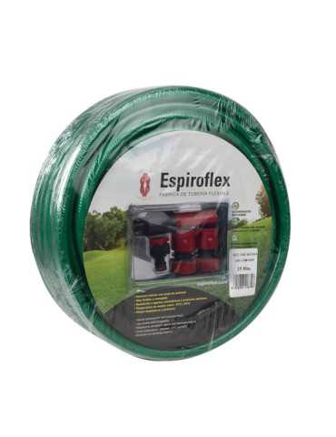Kit Manguera Tricotada sin Torsión 15mm x 25 m ESPIROFLEX