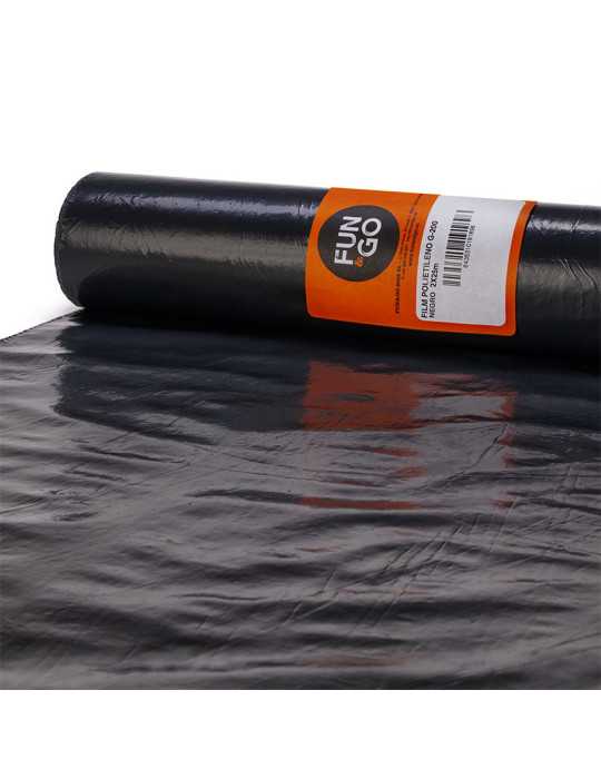 Plástico Rollo 3x100 m Galga 400 Negro FUN&GO