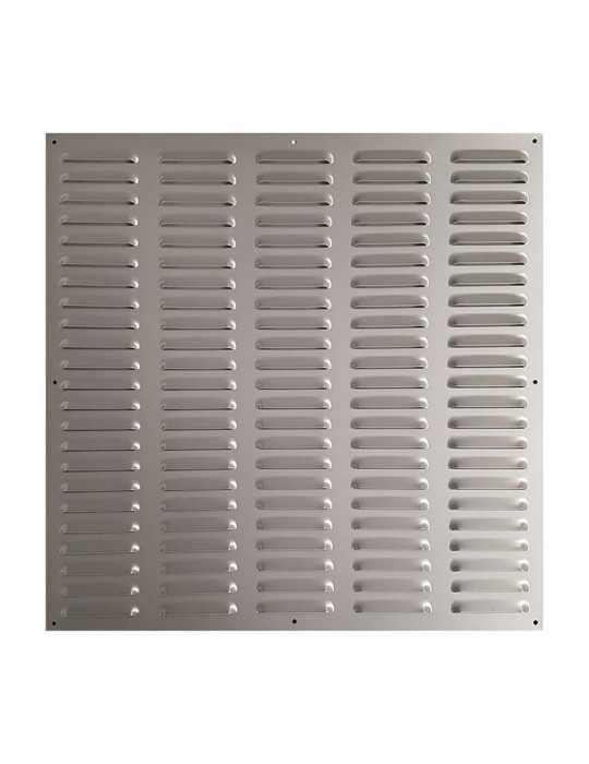 Rejilla de Ventilación Aluminio con Borde 1,2x40x40 Plata