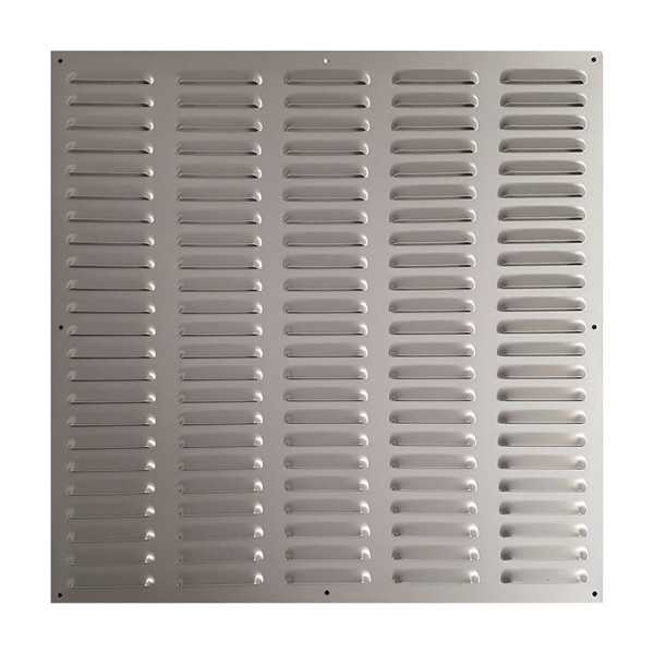 Rejilla de Ventilación Aluminio con Borde 1,2x50x50 Plata