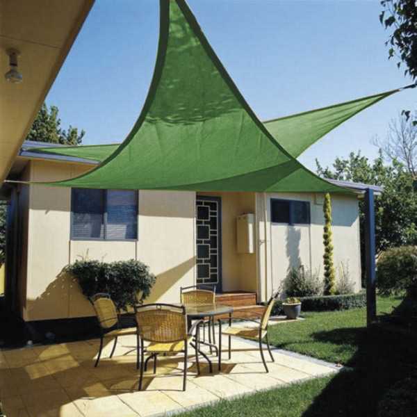 Toldo Vela 3,6x3,6x3,6 m Verde LISTA