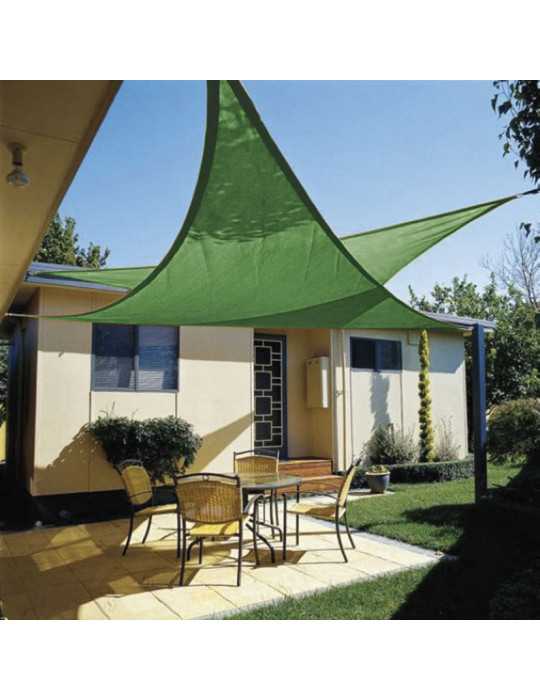 Toldo Vela 3,6x3,6x3,6 m Verde LISTA