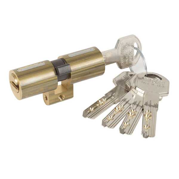 Cilindro de Seguridad Perfil Suizo 33x43 Latón MCM