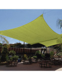 Toldo Vela Impermeable 3,6x3,6 m Verde Claro LISTA