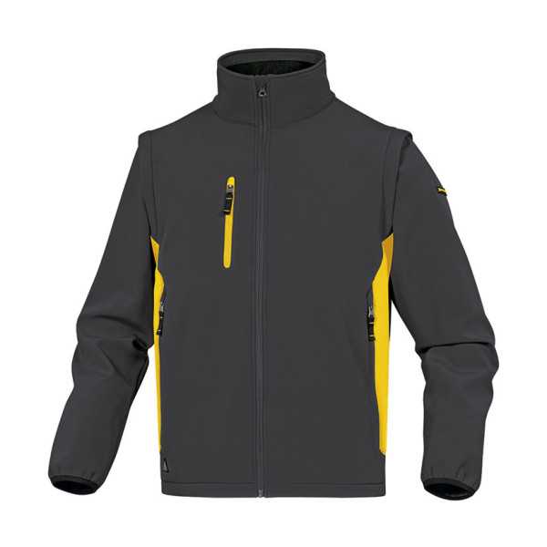Chaqueta Softshell Gris/Amarillo Talla L DELTAPLUS