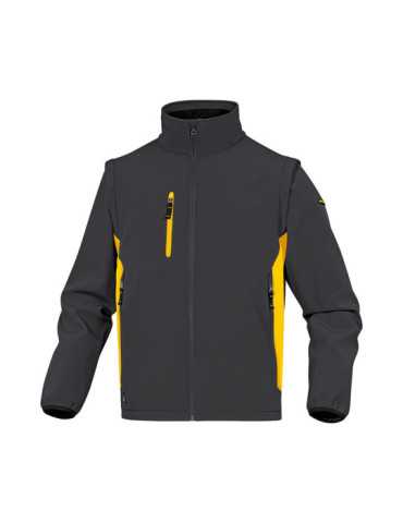Chaqueta Softshell Gris/Amarillo Talla XL DELTAPLUS