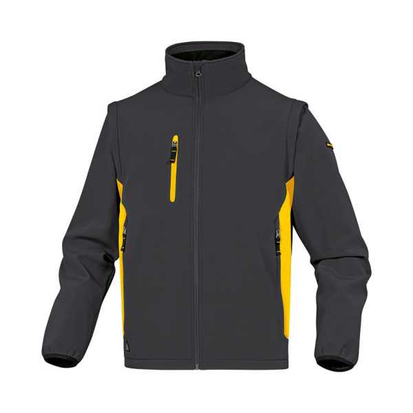 Chaqueta Softshell Gris/Amarillo Talla XL DELTAPLUS
