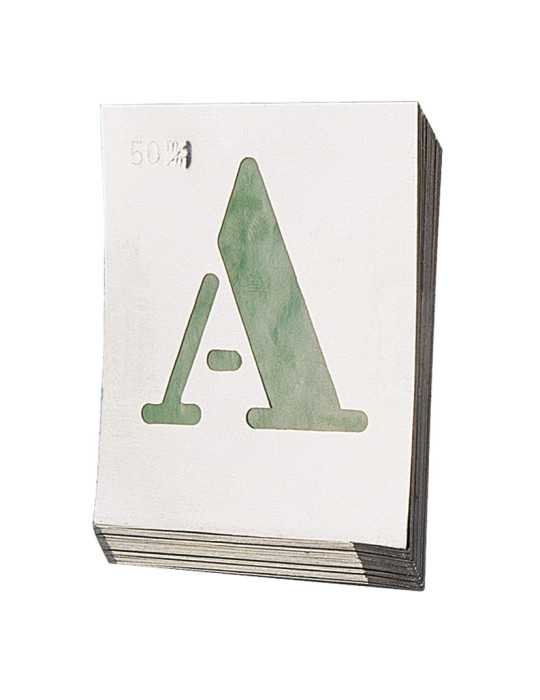 Abecedario Egypt de Aluminio para Rotular 50mm