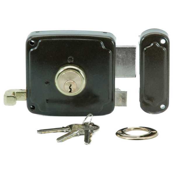 Cerradura de Sobreponer 1125A 100mm Derecha Bombín Redondo ILARGI