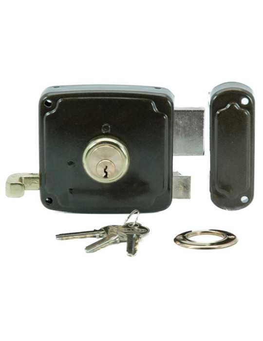 Cerradura de Sobreponer 1125A 100mm Derecha Bombín Redondo ILARGI