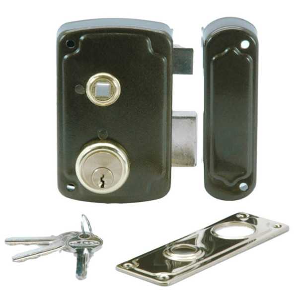 Cerradura de Sobreponer 1056B 70mm Derecha Bombín Redondo ILARGI