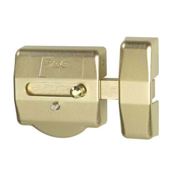 Cerrojo CSI con Llave Exterior Latonado SAG