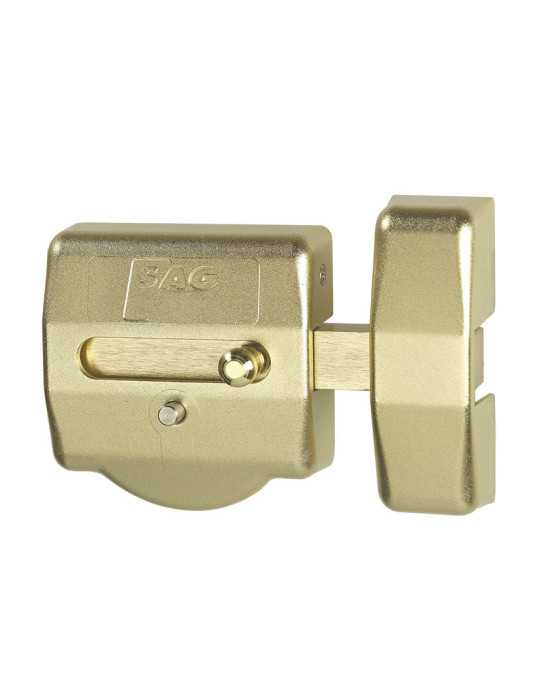 Cerrojo CSI con Llave Exterior Latonado SAG