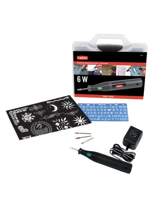 Kit Miniherramientas para Grabar 6 W con Accesorios RATIO