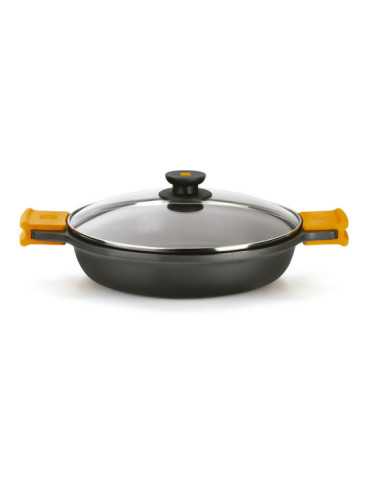 Cacerola Baja Inducción 32 cm con Tapa Efficient BRA