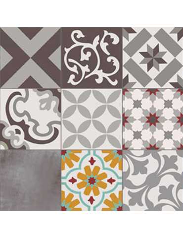 Alfombra Croma Patch Gris-Ámbar 50x110 cm