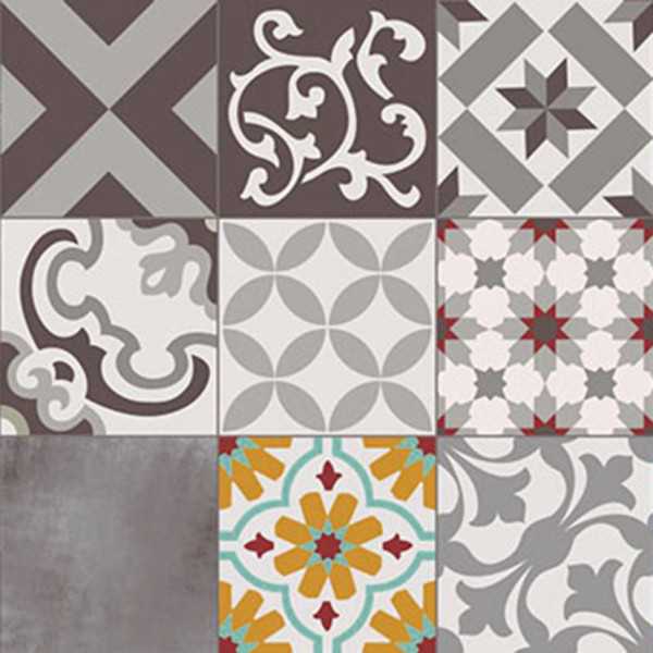 Alfombra Croma Patch Gris-Ámbar 50x110 cm