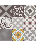 Alfombra Croma Patch Gris-Ámbar 50x110 cm