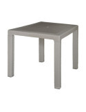 Mesa Imitación Ratán Resin 80x80x72 cm Taupe