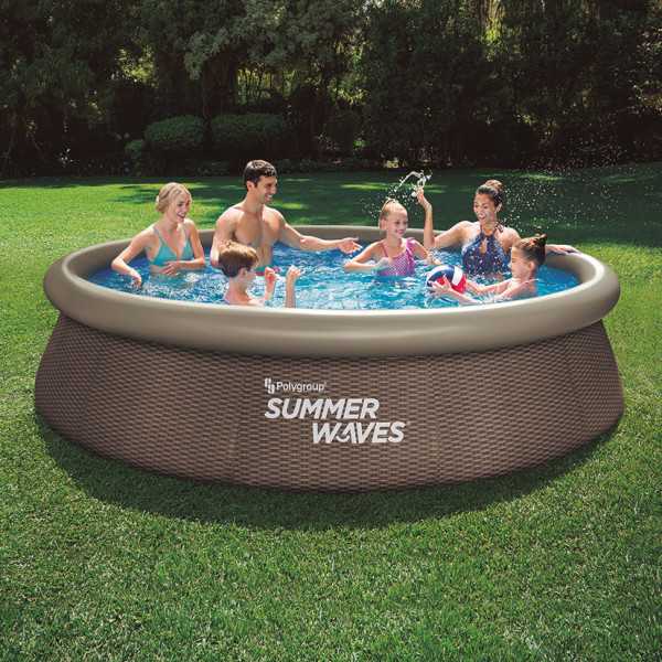 Piscina Autoportante 366x76 cm + Depuradora Imitación Ratán