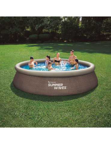 Piscina Autoportante 396x84 cm + Depuradora Imitación Ratán