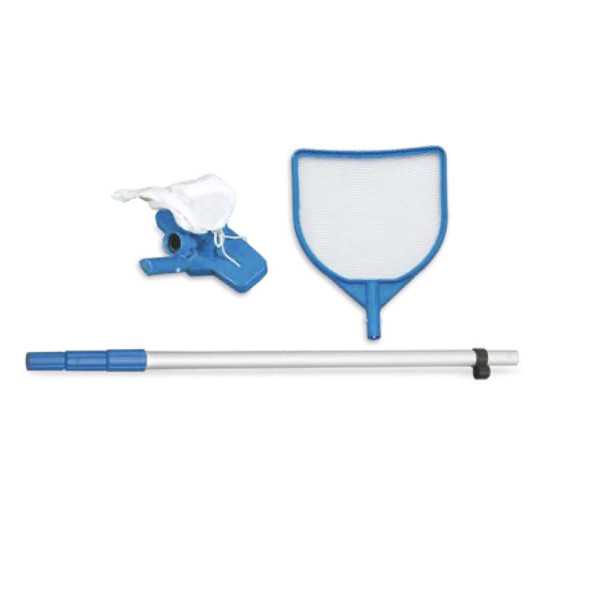 Kit Piscinas Recogehojas + Limpiafondos + Pértiga