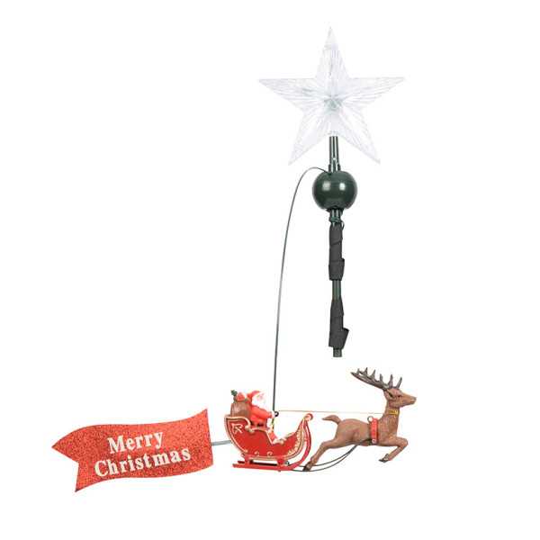 Estrella de Árbol con Papá Noel en Movimiento