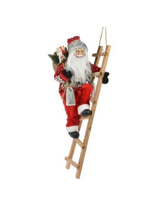 Papá Noel PP con Escalera de Madera