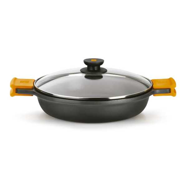 Cacerola Baja Inducción 24 cm con Tapa Efficient BRA