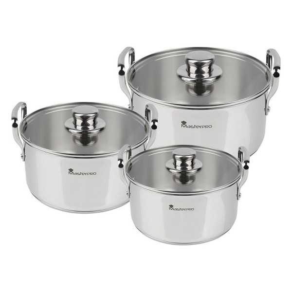 Batería de Cocina 6 Piezas Inox Cookware Smart MASTERPRO