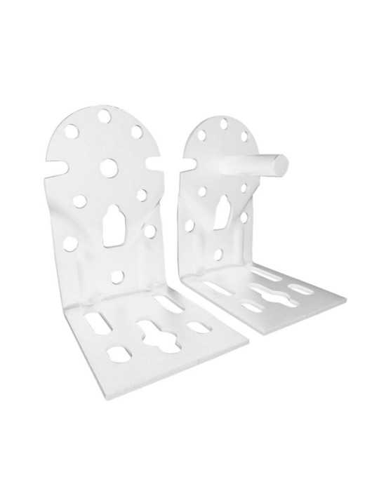 Soporte de Eje para Toldo de Pared Blanco 2 Unidades MICEL