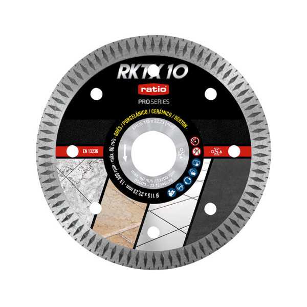 Disco Turbo Porcelánico RKTX10 Ø115mm RATIO
