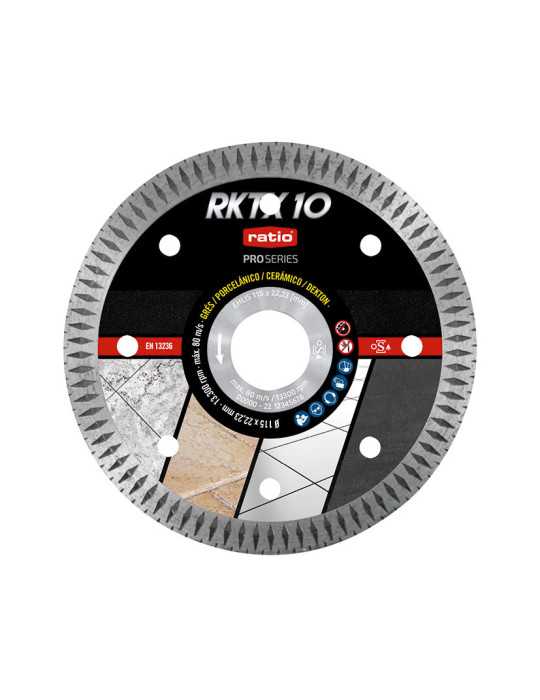Disco Turbo Porcelánico RKTX10 Ø115mm RATIO