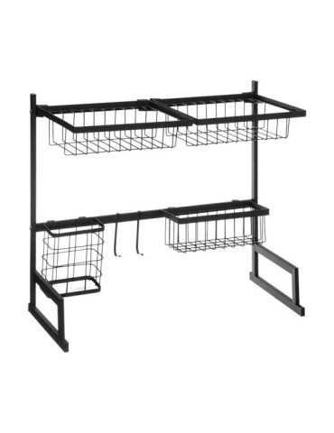 Organizador de Fregadero Metálico Negro