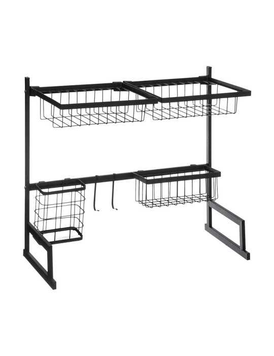 Organizador de Fregadero Metálico Negro
