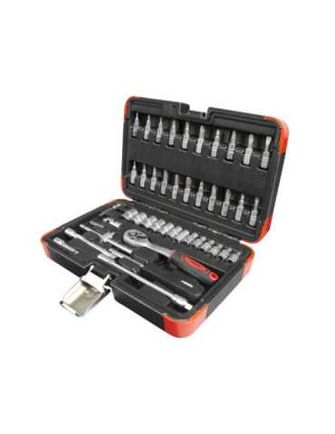 Estuche de Vasos y Puntas 46 Piezas Cr-V RATIO