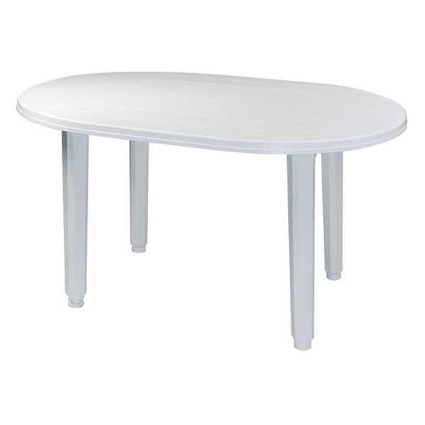 Mesa Oval 130x90 cm Blanca