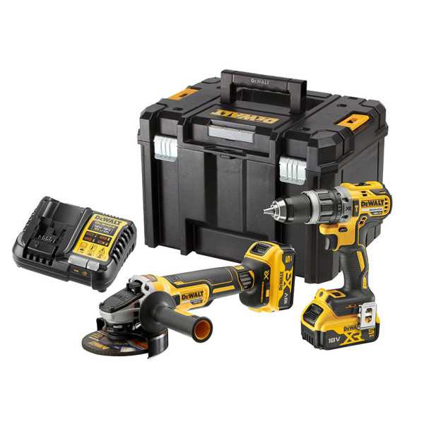 Kit Taladro DCD796 + Amoladora DCG405 DEWALT