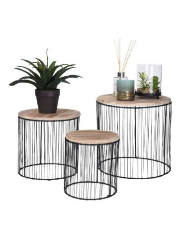 Mesas Auxiliares 3 Unidades 29x24x19 cm