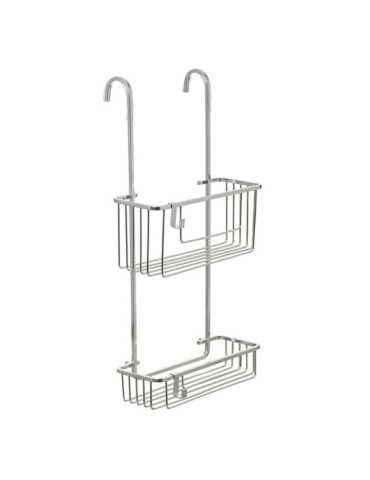 Cestillo de 2 Alturas con Colgador para Mampara Aluminio TATAY