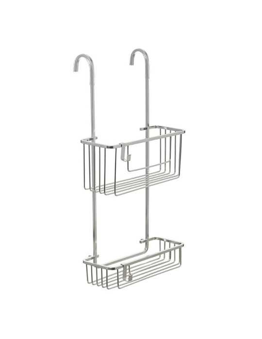 Cestillo de 2 Alturas con Colgador para Mampara Aluminio TATAY