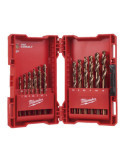Estuche Plástico 19 Brocas Red Helix HSS-G Co MILWAUKEE