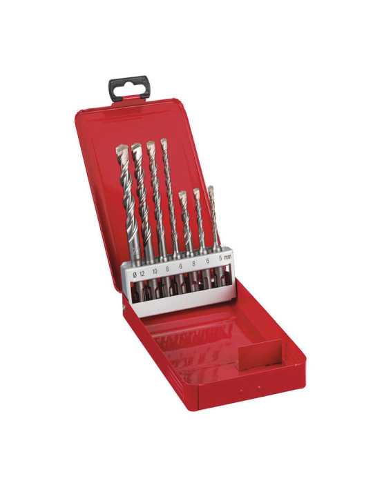 Estuche Metálico 7 Brocas SDS-Plus MILWAUKEE