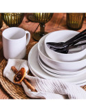 Juego de 6 Platos Llanos Edge Blanco TOGNANA